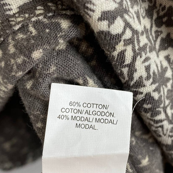 Lucky Brand Gray White Pattern Blouse Size 1X - Picture 5 of 6